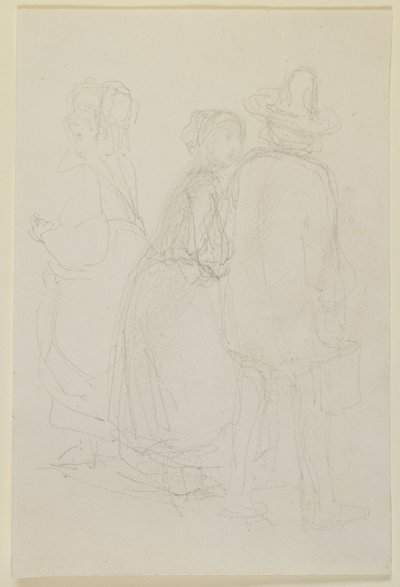 Gruppe von drei stehenden Figuren, 1858 von James Abbott McNeill Whistler